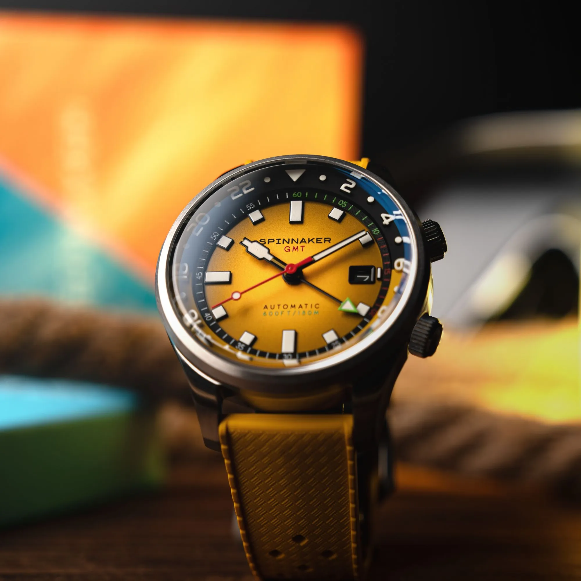 Spinnaker Bradner GMT Automatic Ochre Yellow Men's Watch