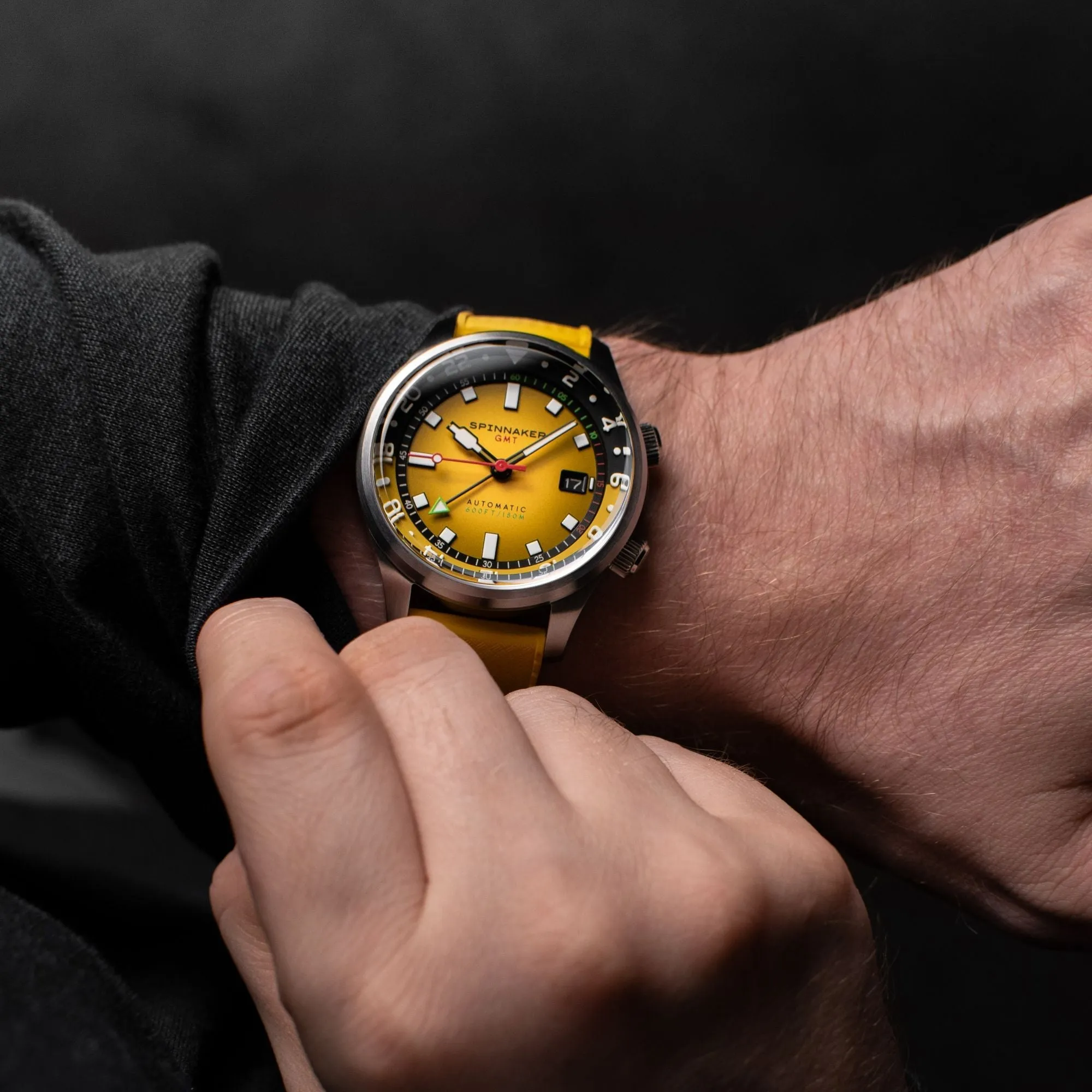 Spinnaker Bradner GMT Automatic Ochre Yellow Men's Watch