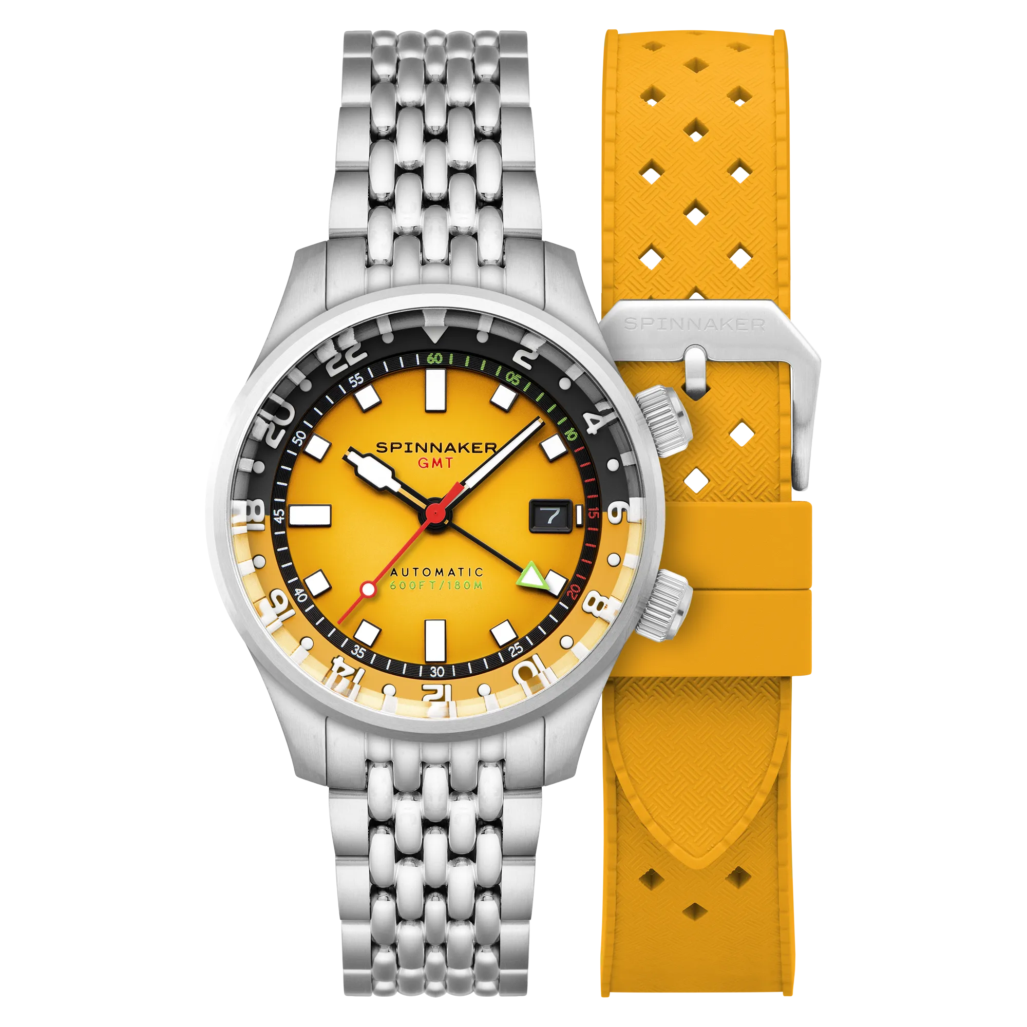 Spinnaker Bradner GMT Automatic Ochre Yellow Men's Watch