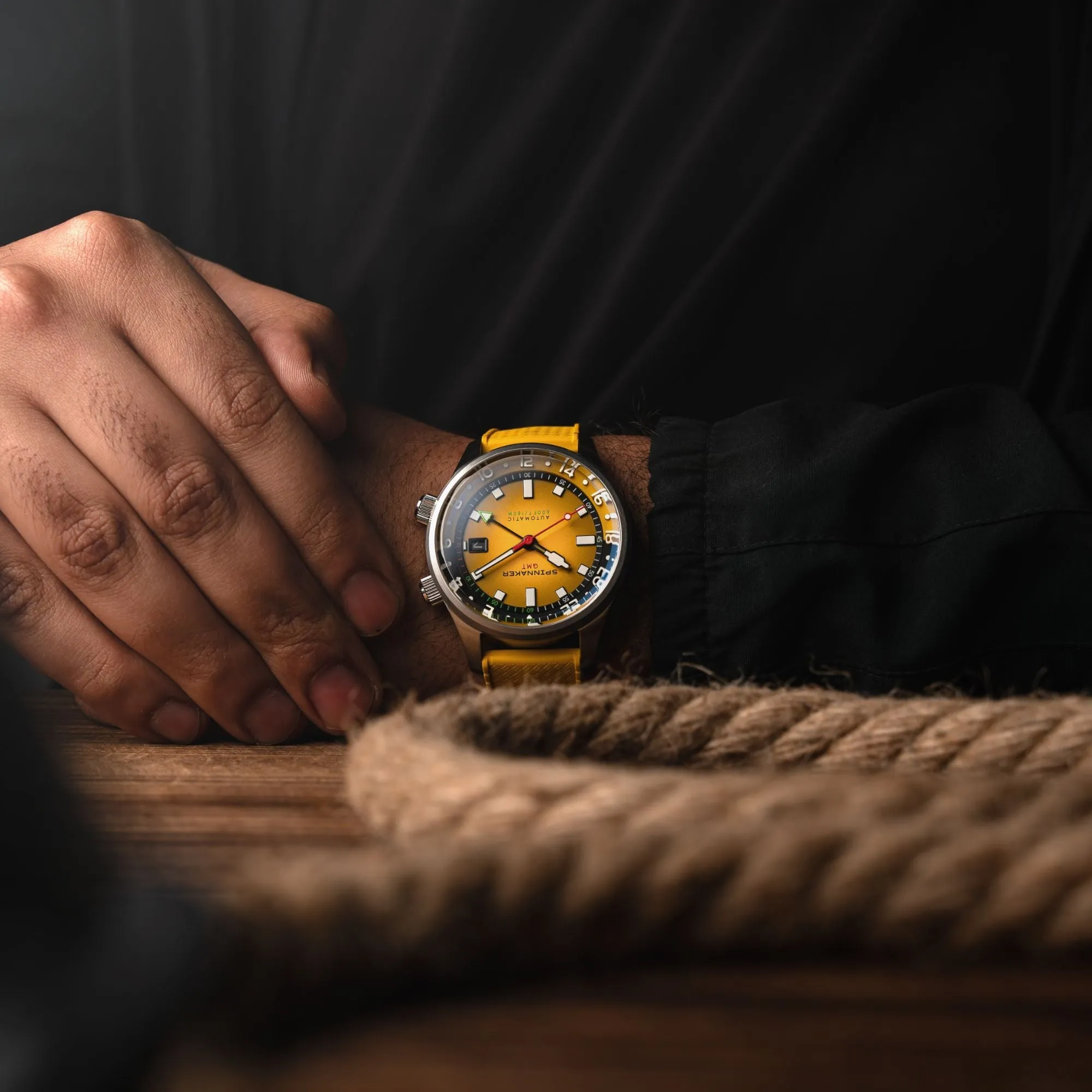 Spinnaker Bradner GMT Automatic Ochre Yellow Men's Watch