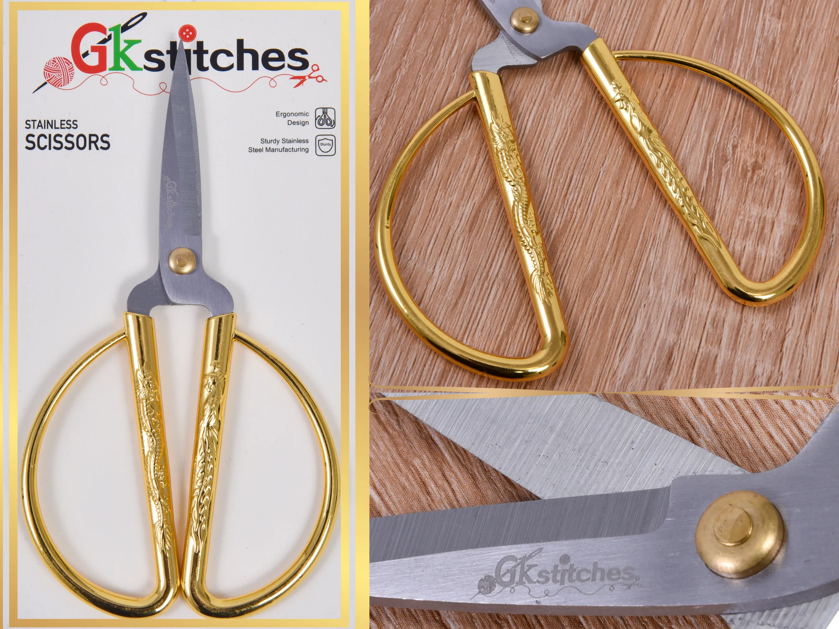 Stainless Scissors with Vintage Style Handle