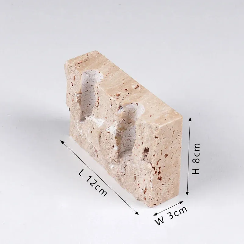 Stone Candle Holder - 2 Holes decorative candle holder