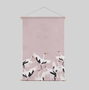 Textile Poster - STORK - PINK
