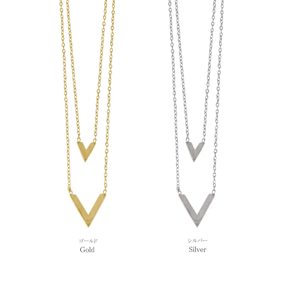 V Pendant Layered Necklace