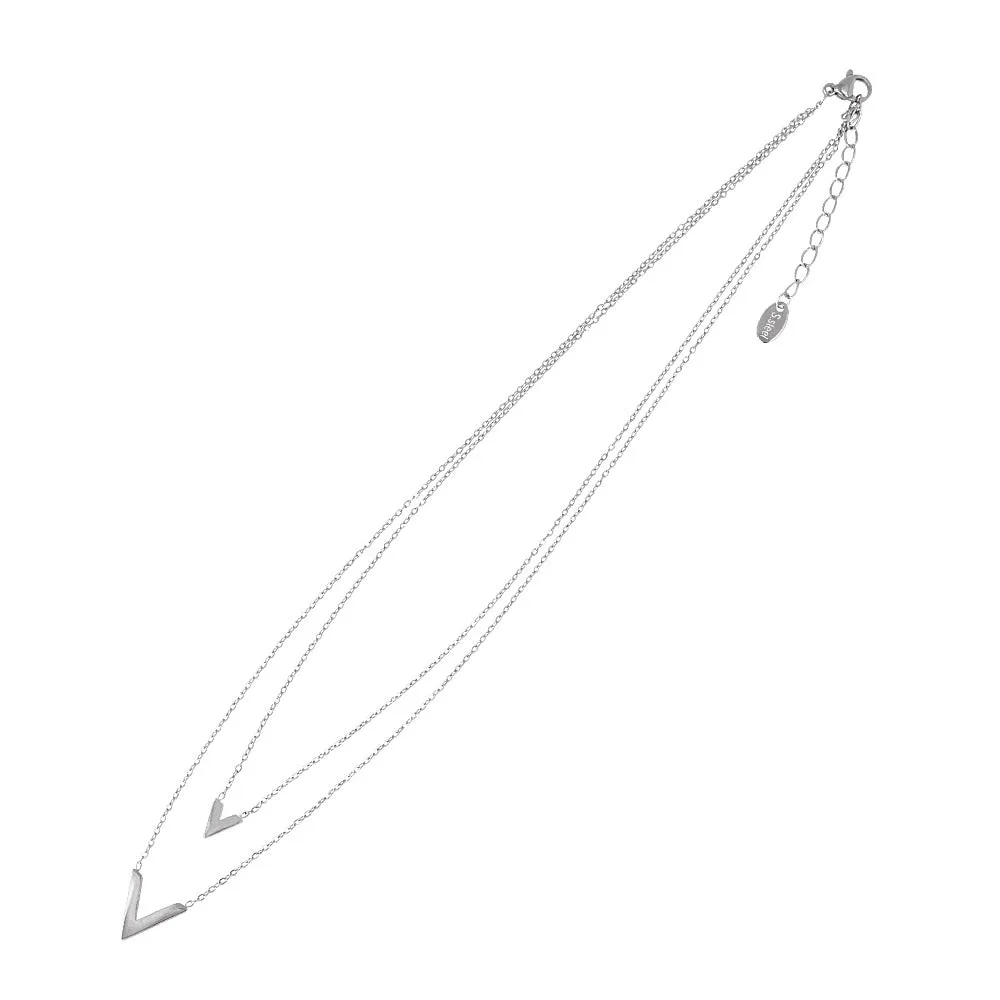 V Pendant Layered Necklace