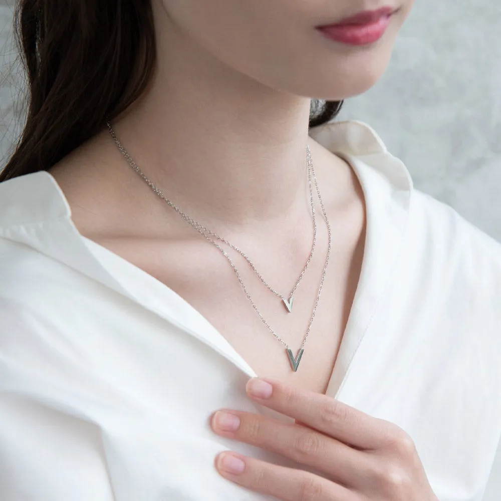 V Pendant Layered Necklace