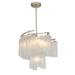 Victoria 25 in. 7 Lights Pendant Light Gold Finish
