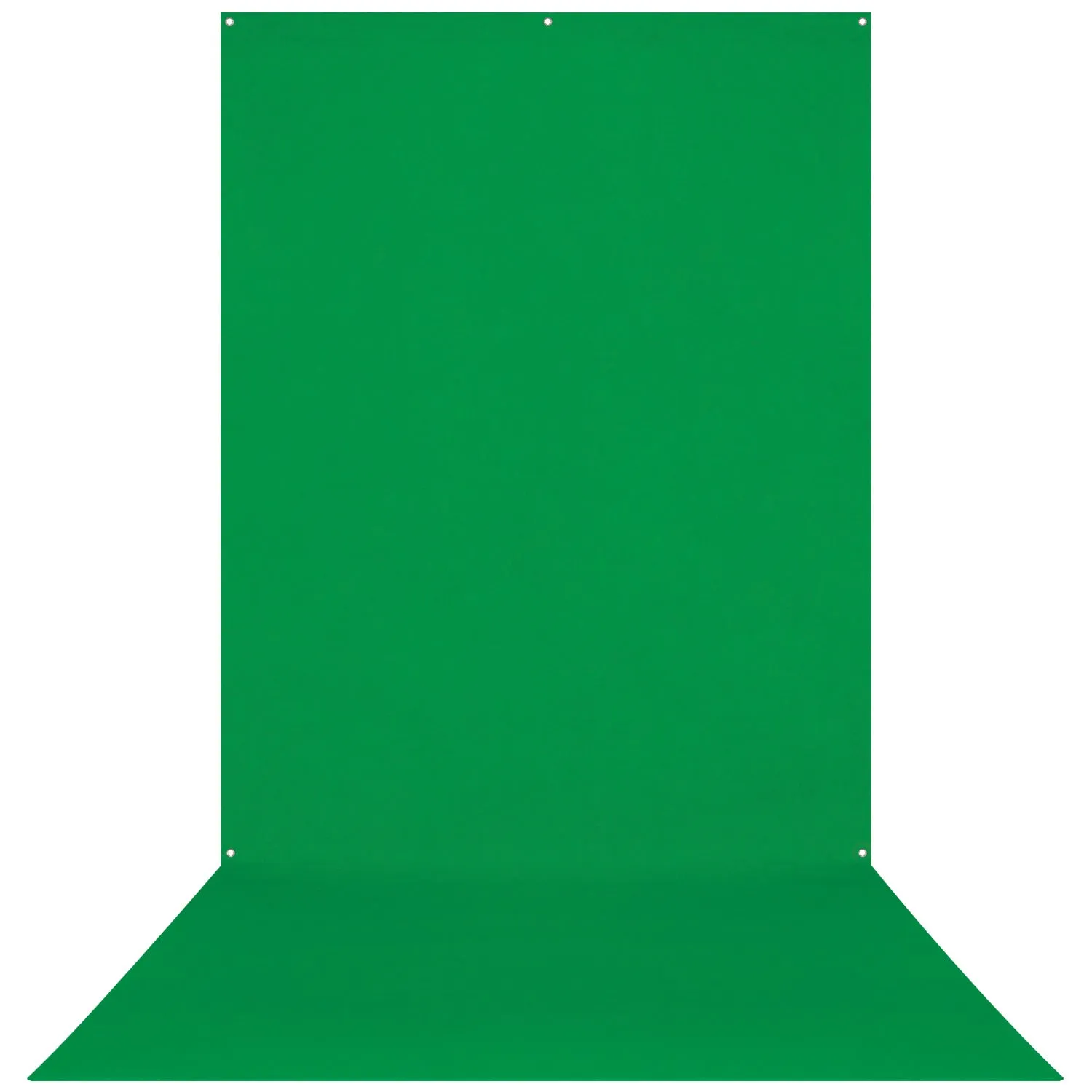 X-Drop Wrinkle-Resistant Sweep Backdrop - Chroma-Key Green Screen (5' x 12')